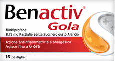 Benactiv Gola pastiglie senza zucchero gusto Arancia​