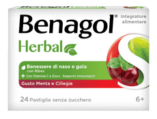 Benagol Herbal pastiglie gusto Menta e Ciliegia